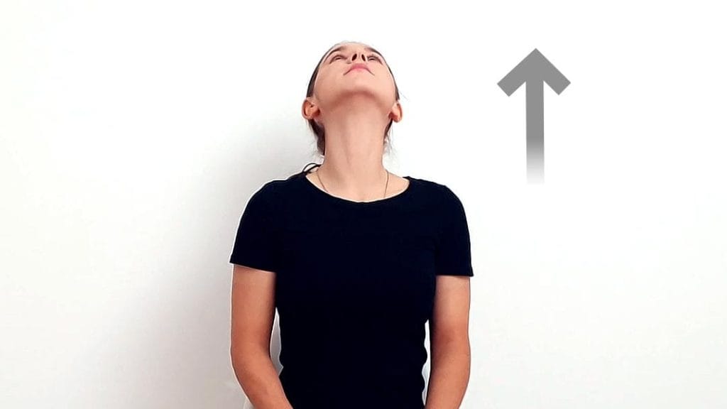 Raztezanje prednjih vratnih mišic korak 2