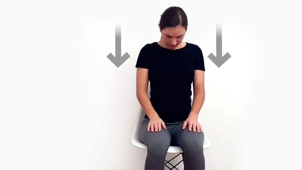 Raztezanje zadnjih vratnih mišic korak 2