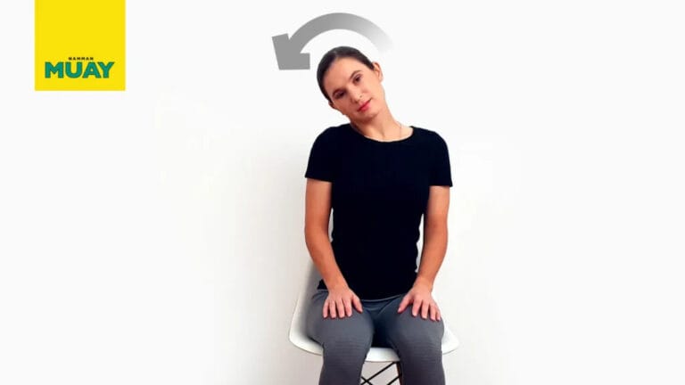 Úklon krku: Jemné protažení pro uvolnění šíje a ramen